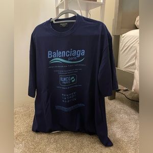 Blue balenciaga tshirt